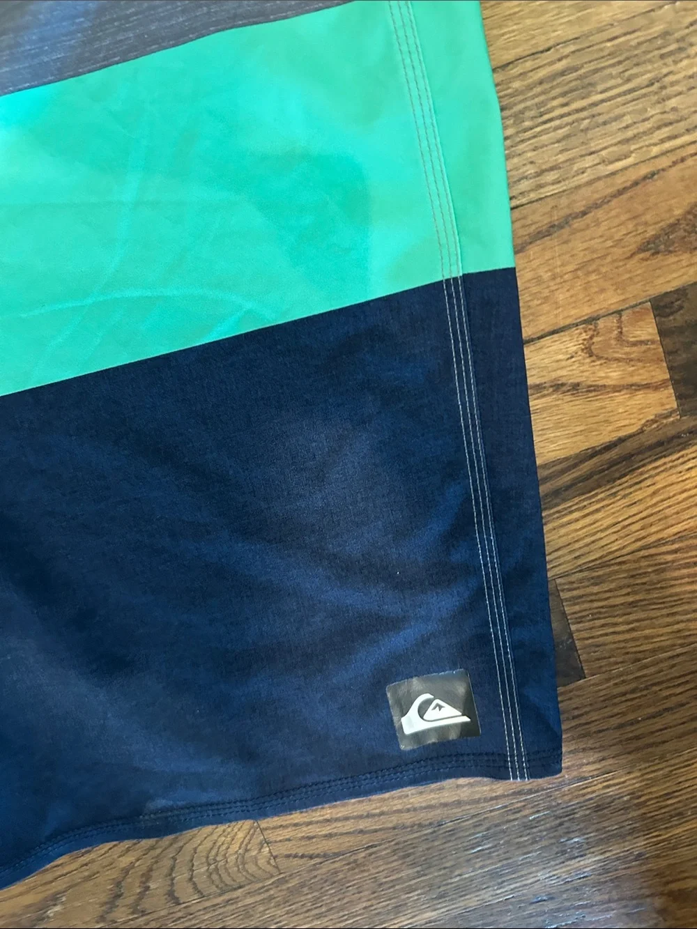Quiksilver Men’s Navy Mint Gray Colorblock Board Shorts